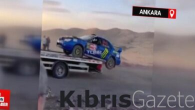 ankarada takla atan yaris otomobili cekicinin uzerinden de dustu o anlar kamerada sQjgmC1U