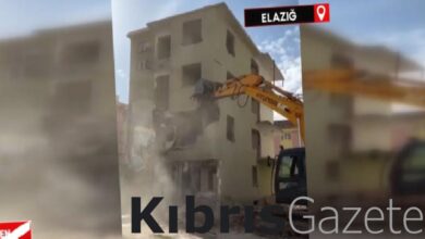 elazigda agir hasarli bina tek dokunusla yerle bir oldu MxYsYec9