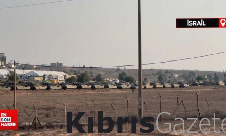 israile ait cok sayida tank sinirda bekletiliyor lcBPfqPE