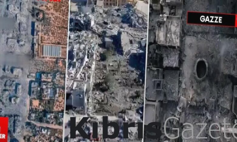 israilin gazzede yiktigi mahalle uydudan goruntulendi KsrKdFyG