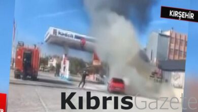 kirsehirde akaryakit istasyonundaki otomobil alev aldi lkrS9ElW