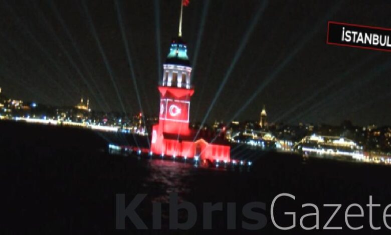 kiz kulesine turk bayragi yansitildi CxwJKOIz