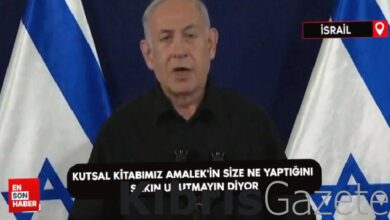 netanyahu filistin halkini am lika kavmine benzetti NNX76j3T