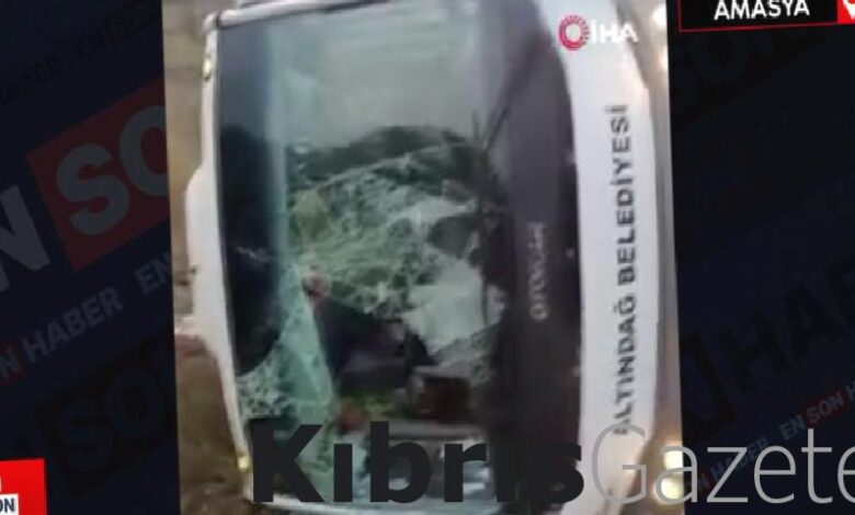 amasyada yolcu otobusu devrildi kcgH3WsT