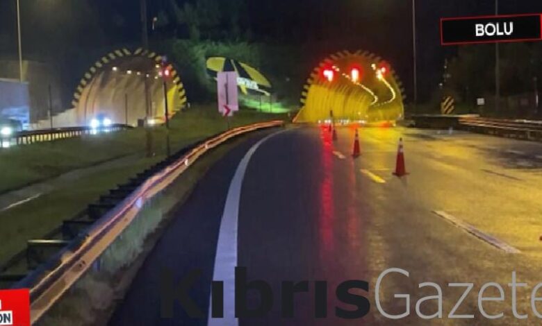 bolu dagi tunelinin istanbul yonu heyelan riskiyle kapatildi zCDRhV8s