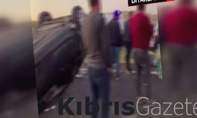 diyarbakirda surucusunun kontrolunden cikan otomobil takla atti b6i7PsQN