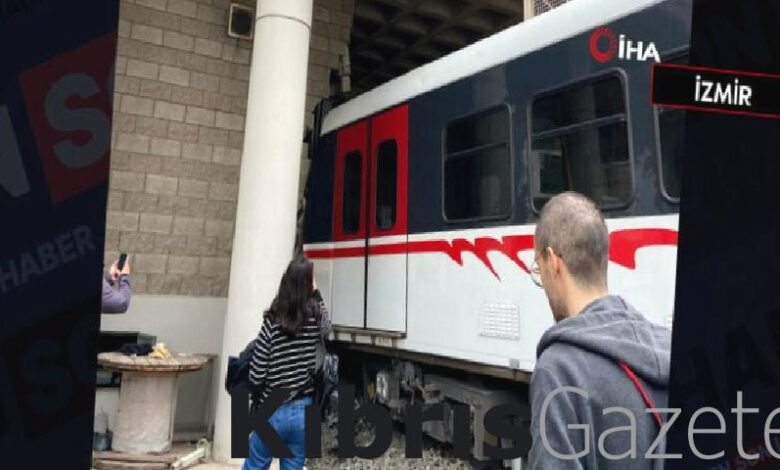 izmirde raydan cikan metro duvara carpti ZL6r3nHt