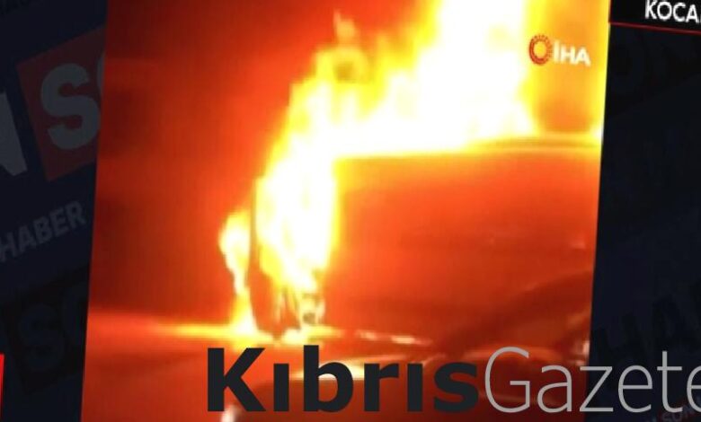 kocaelide servis minubusu alev topuna dondu bIWUwEB6