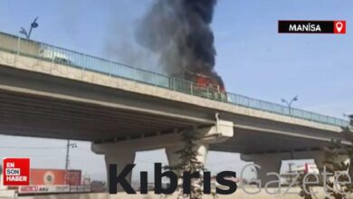 manisada hareket halindeki kamyonet alev topuna dondu nY6PALKW