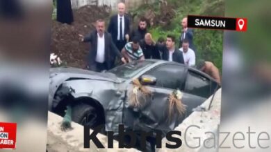 Samsun'da konvoydaki gelin arabası boş araziye düştü 10 samsunda konvoydaki gelin arabasi bos araziye dustu R7aefOHj