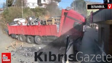 sariyerde yokus asagi kayan tir bahce duvarina carparak durdu ATY2hc3r