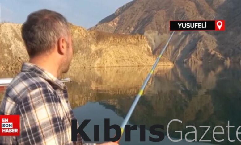 sular altinda kalan yusufelinde oltayla balik tutulmaya baslandi 1aXDQnqn