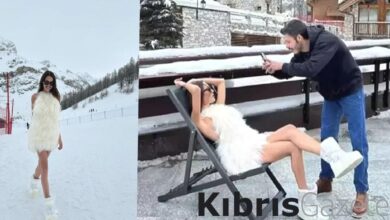 dilan cicek deniz kubilay akaya poz verdi karlar icinde dekolteli pozlar MspwWXSJ