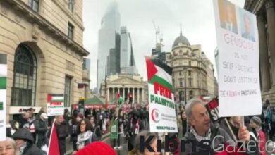 ingilterede toplanan filistin destekcileri israile tepki gosterdi 1xqlCVRL