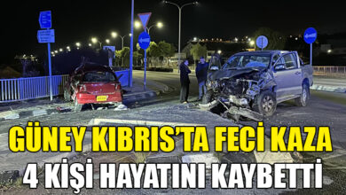 Güney Kıbrıs’ta feci kaza 4 şahıs hayatını kaybetti. Güney Kıbrıs’ta yeni senenin ilk saatlerinde aynı aileden dört bireyin hayatını kaybettiği ölümlü bir trafik kazası ortaya geldiği haber verildi. 2 guney kibrista feci kaza 4 kisi hayatini kaybetti 1226 2024 01 01 m