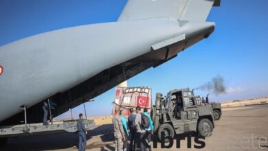 turkiyeden gazzeye tibbi malzeme goturen askeri ucak misira ulasti u2m9akd8