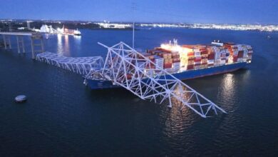 ABD’de kargo gemisi köprüyü yıktı! 2 abdde kargo gemisi kopruyu yikti N37DUh2g