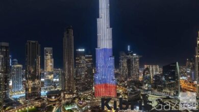 Burj Khalifa, Rus bayrağının renklerine büründü 1 burj khalifa rus bayraginin renklerine burundu B1HEib9K